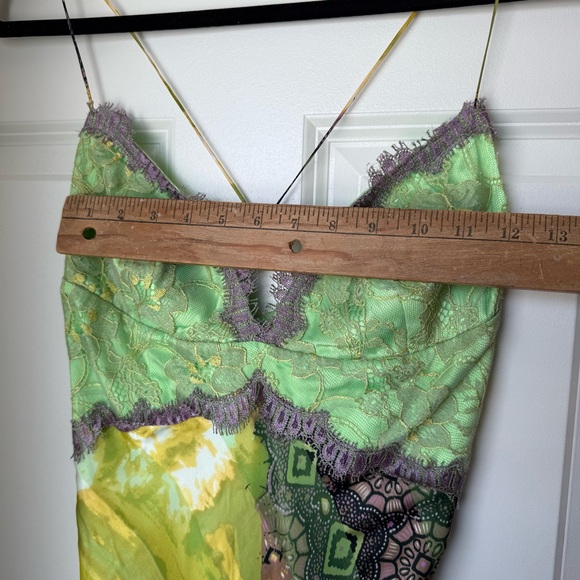 NWT Mary L Couture Maxi Dress Womens 6 Floral Silk Y2K Babydoll Mermaid Prom - Picture 13 of 16